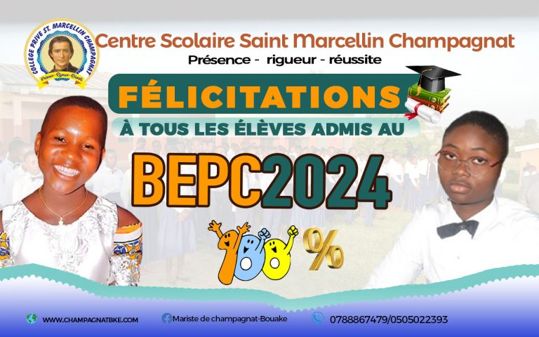 felicitations aux Admis du BEPC 2024